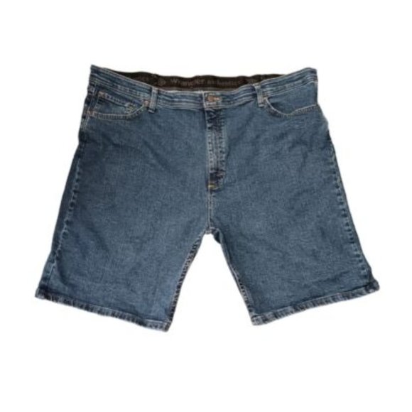 Wrangler Authentics Jean Shorts Mens Size 42 Blue Stretch Denim Cotton Spandex - Picture 3 of 6